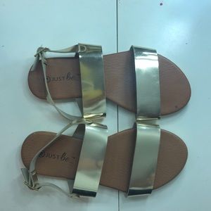 gold sandals